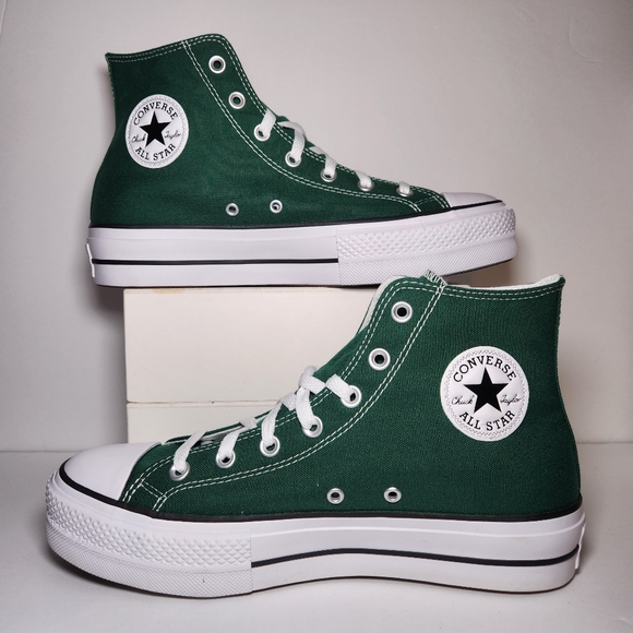 Emerald green lift hi chucks - Picture 1 of 7